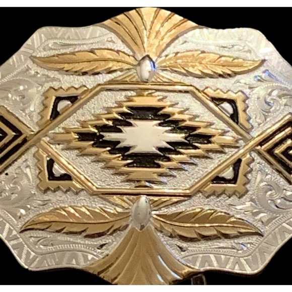 SOLD!!! Sold!!MONTANA SILVERSMITHS Silver Plated~Western belt buckle~ Columbus - Picture 9 of 12